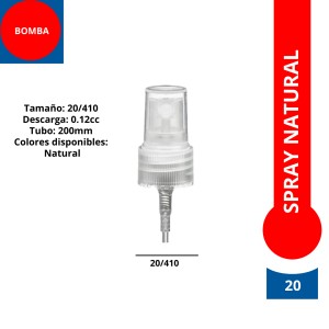 BOMBA SPRAY NATURAL 20/410
